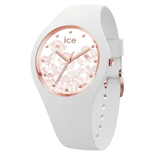 ساعت مچی عقربه ای آیس واچ مدل (ICE FLOWER-SPRING WHITE-MEDIUM (3H