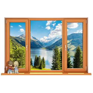 Zhivar Window to the Lake and Mountains Sticker