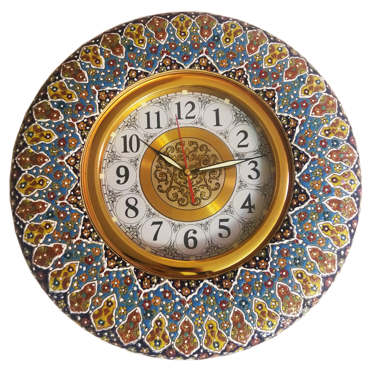 ساعت میناکاری طرح نفیس قطر 42 سانتی متر کد w206