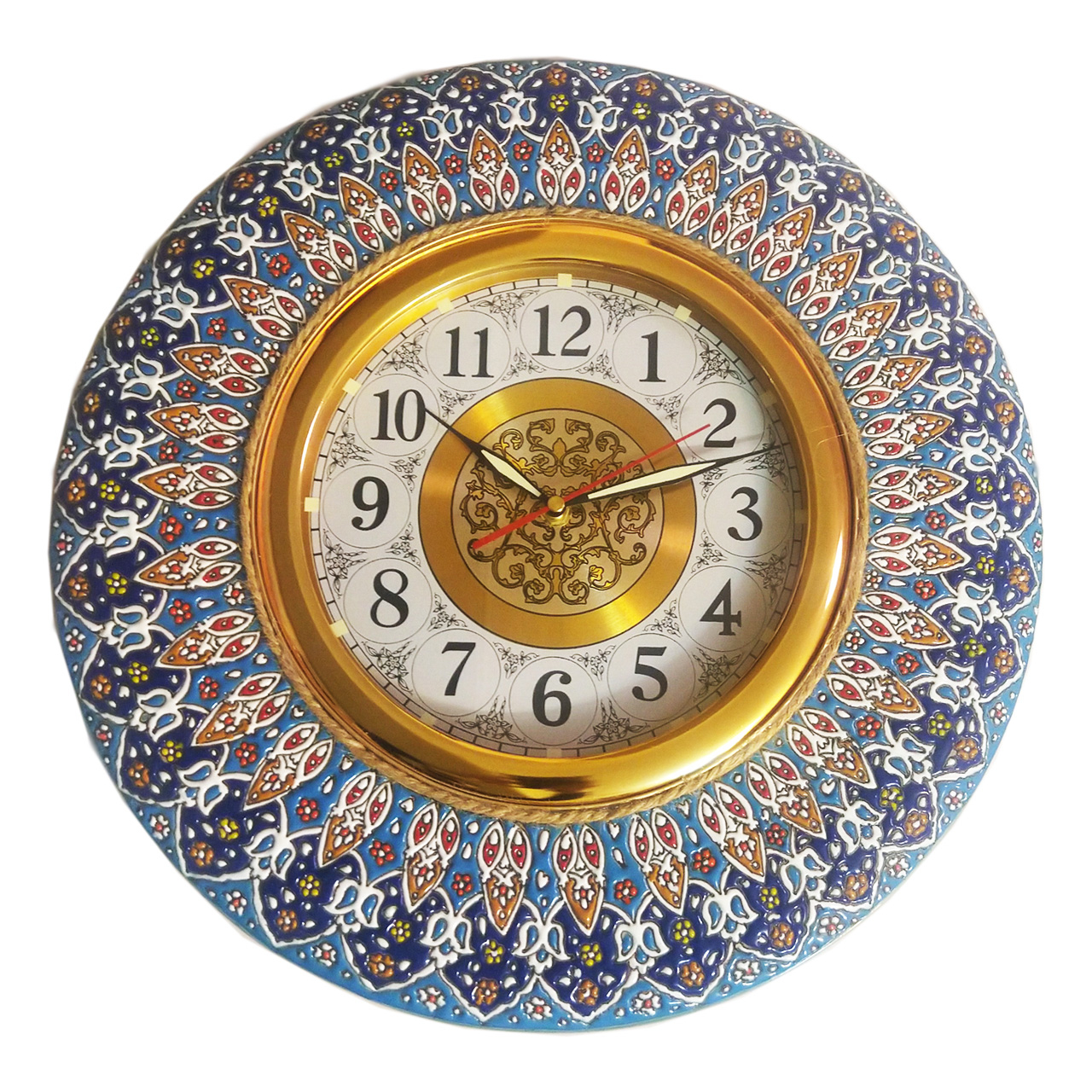 ساعت میناکاری طرح نفیس قطر 42 سانتی متر کد w208