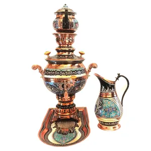 سماور ذغالی قلمزنی لوح هنر کد 1331  ارتفاع 53 سانتی متر 