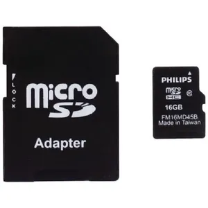 کارت حافظه‌ microSDXC فیلیپس مدل 45B کلاس 10 استاندارد U3 سرعت 80MBps ظرفیت 16 گیگابایت به همراه آداپتور SD
