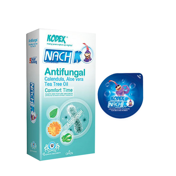 کاندوم ناچ کدکس مدل ANTIFUNGAL بسته 12 عددی به همراه کاندوم مدل بلیسر