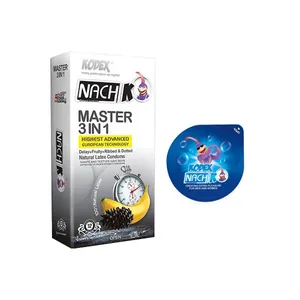 کاندوم ناچ کدکس مدل MASTER 3IN 1 بسته 12 عددی به همراه کاندوم مدل بلیسر
