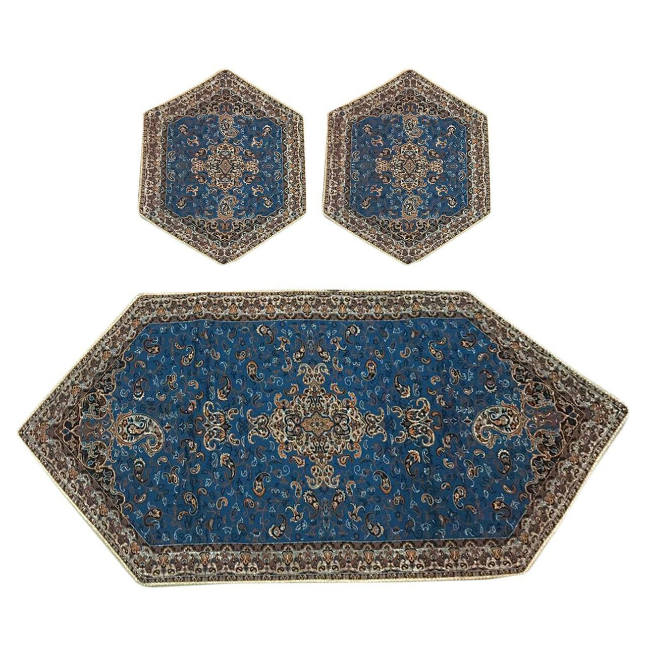 ست سه تکه رومیزی ترمه مدل T7