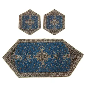 ست سه تکه رومیزی ترمه مدل T7