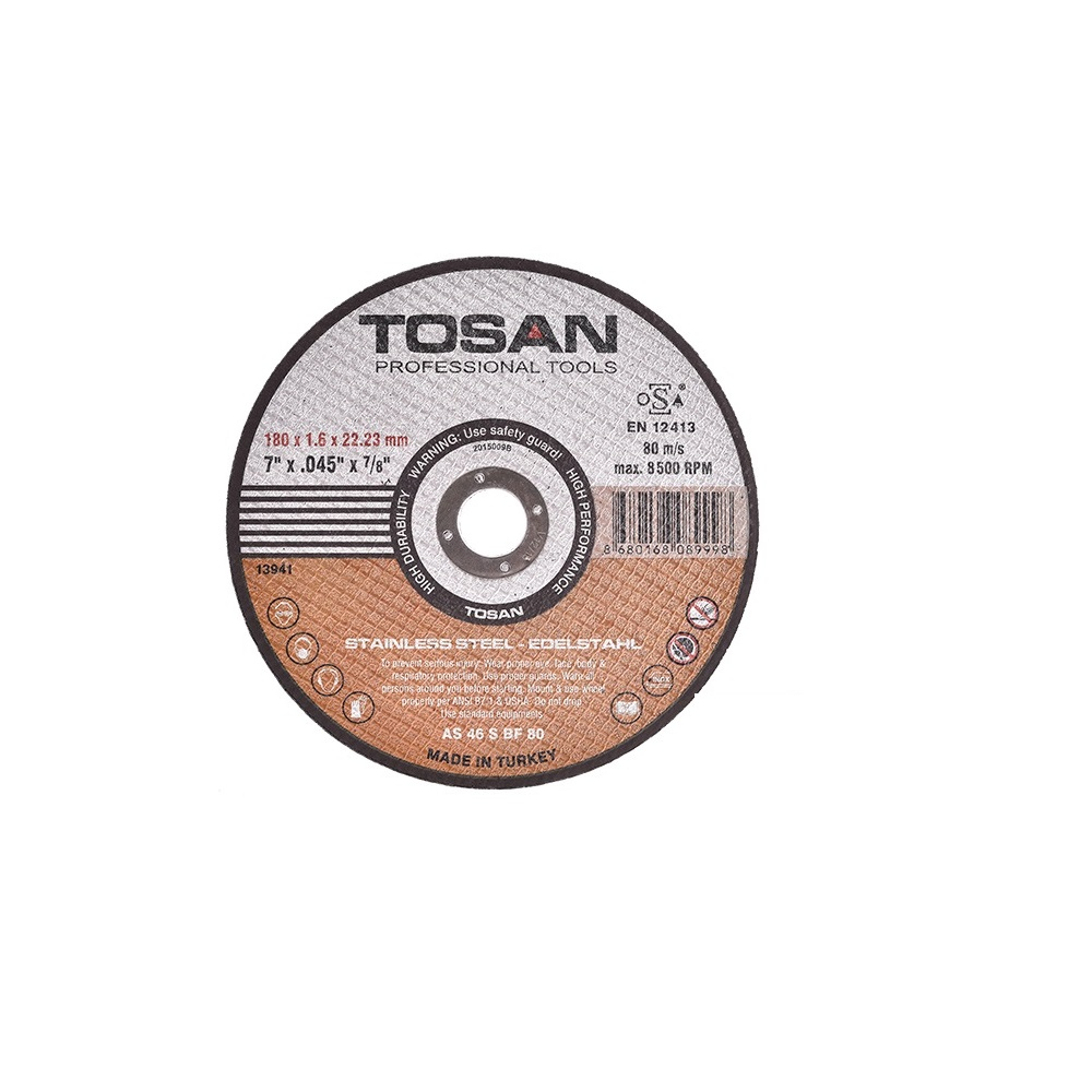 صفحه سنگ برش استیل توسن سایز 180x1.6 میلی متر