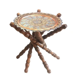میز عسلی قلمزنی لوح هنر مدل الماس تراش کد 1340 ارتفاع 45 سانتی متر