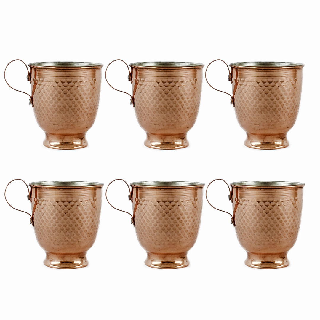 لیوان مسی طرح هخامنش کد 5116 سایز 1 مجموعه 6 عددی