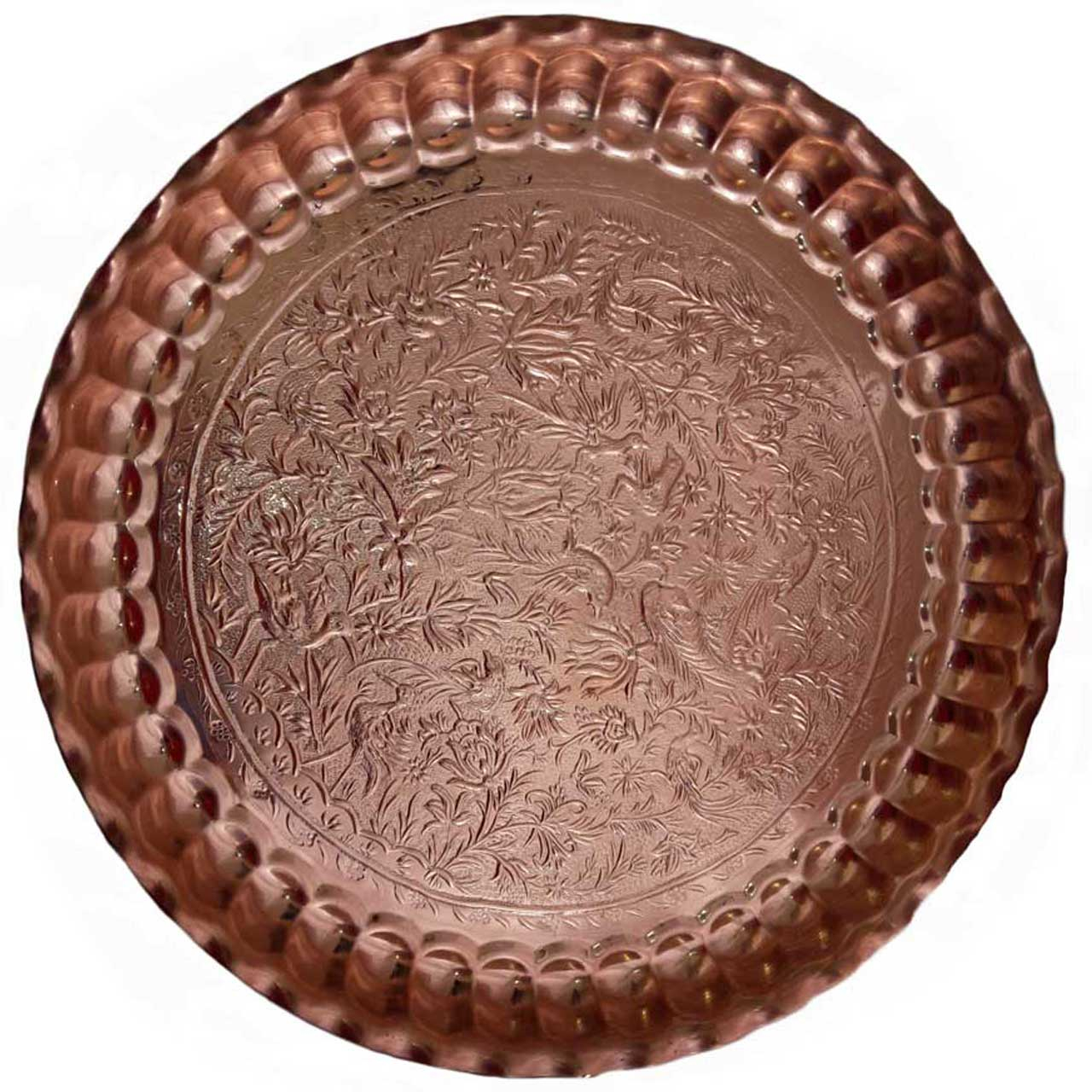 سینی مسی مدل نیزار پرندگان کد 1