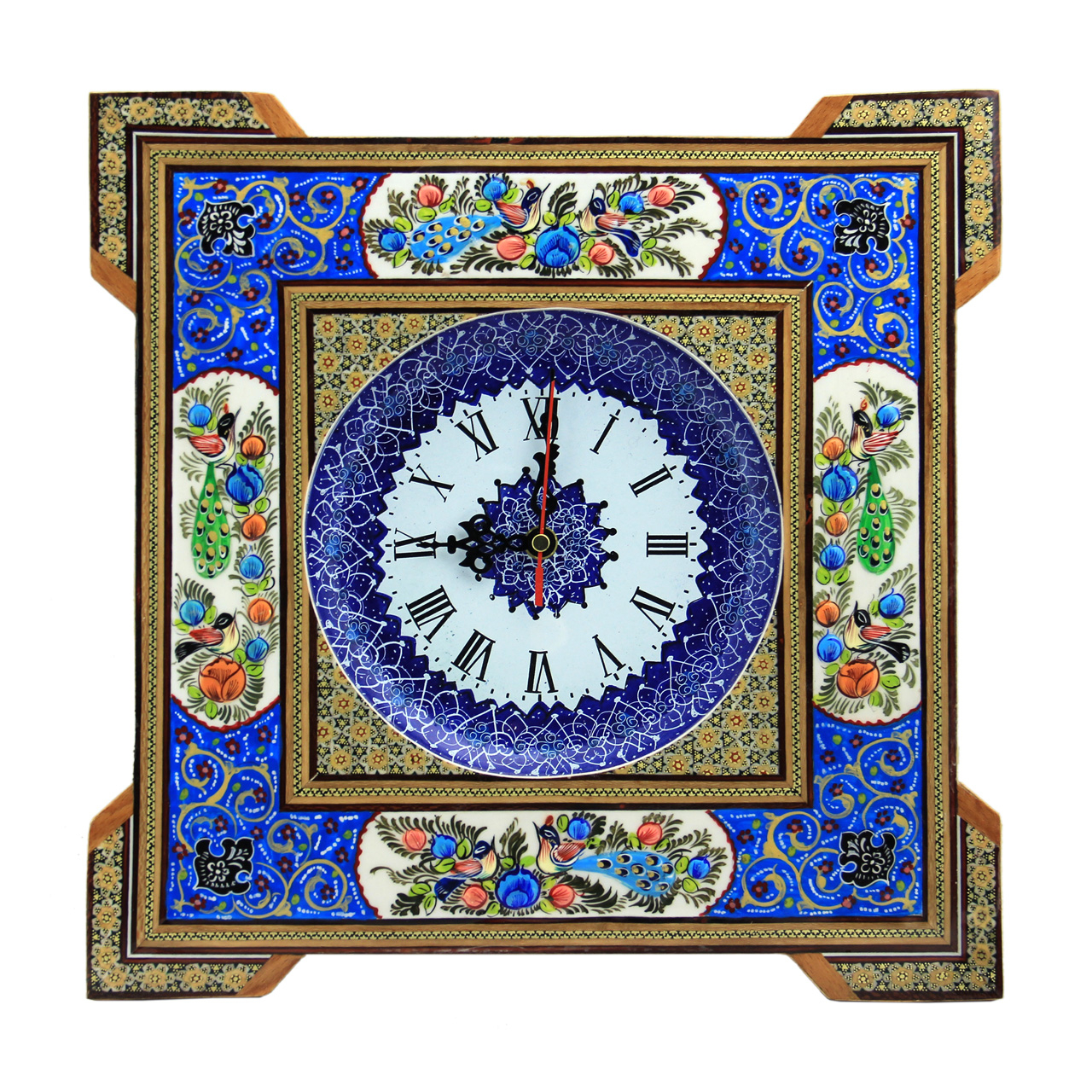 ساعت دیواری خاتم کاری کد 1-70142