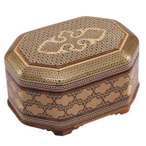 جعبه جواهر خاتم کاری گالری گوهران مدل طلا 309