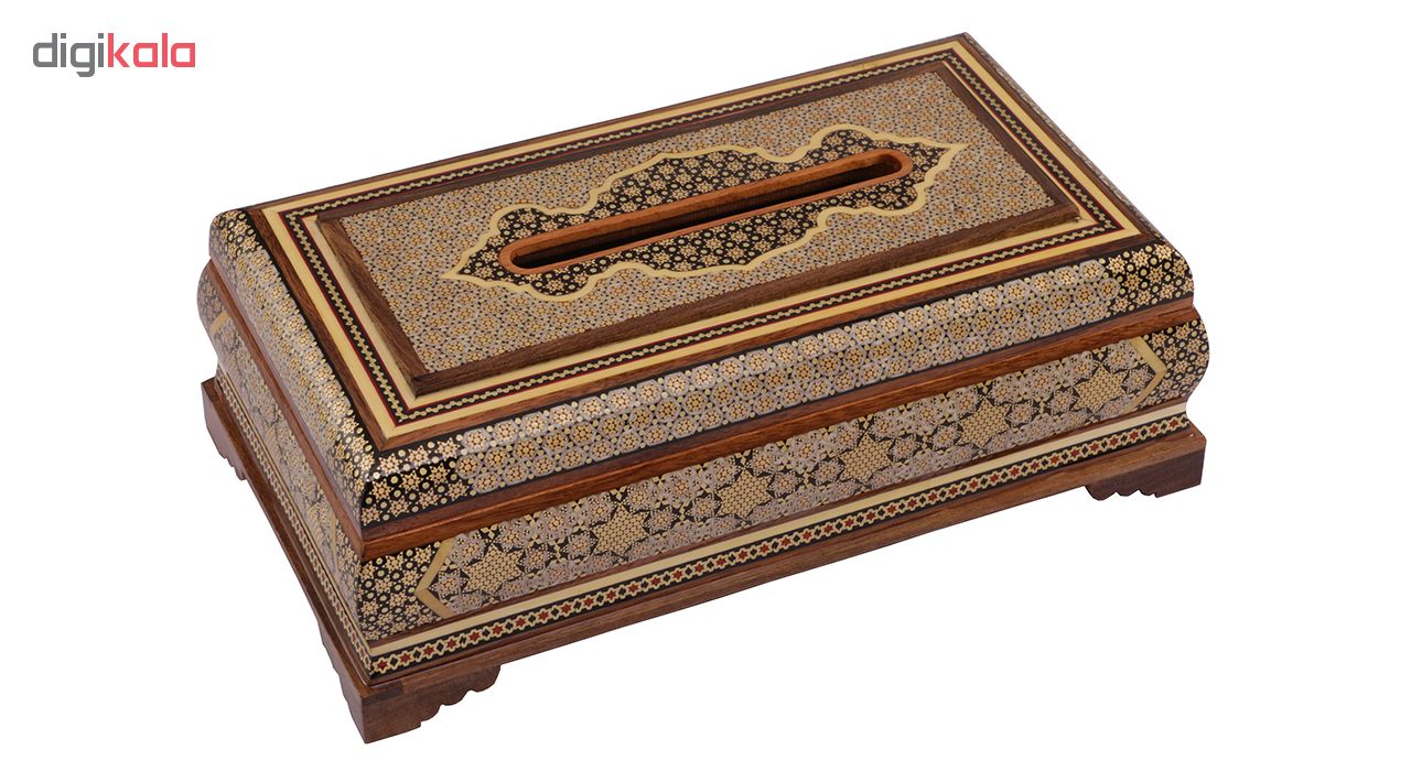 Inlay handicraft tissue box of Goharan gallery, 428 Model