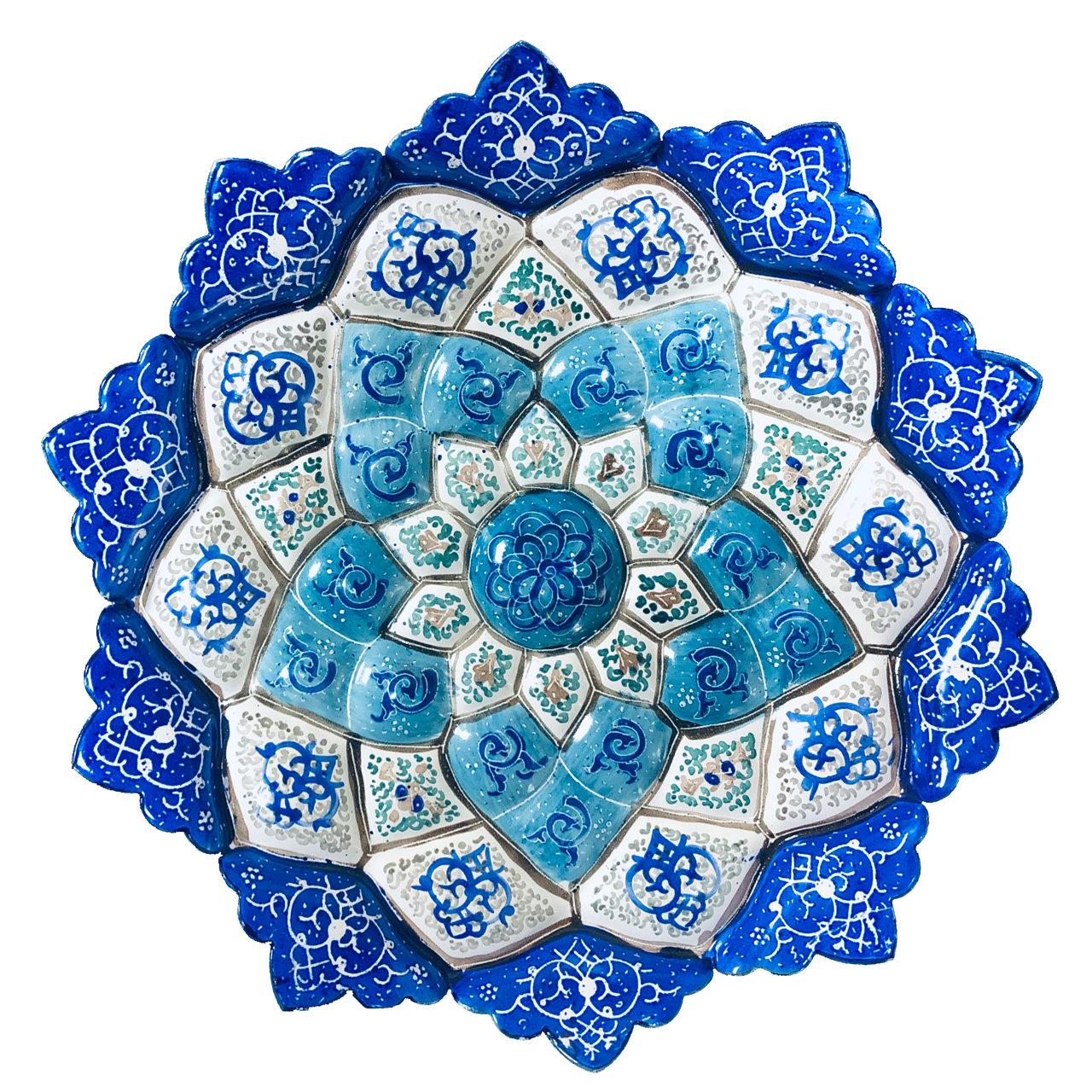 بشقاب مینا کاری اثر استاد فروتن کد 2