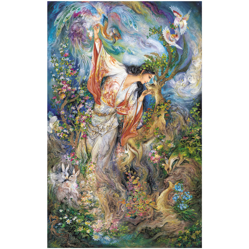 کارت پستال طرح مینیاتور استاد فرشچیان مدل رستن