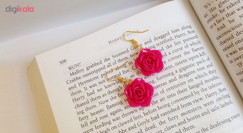 گوشواره زنانه نمدیکا طرح گل دلبر مدل نوروز