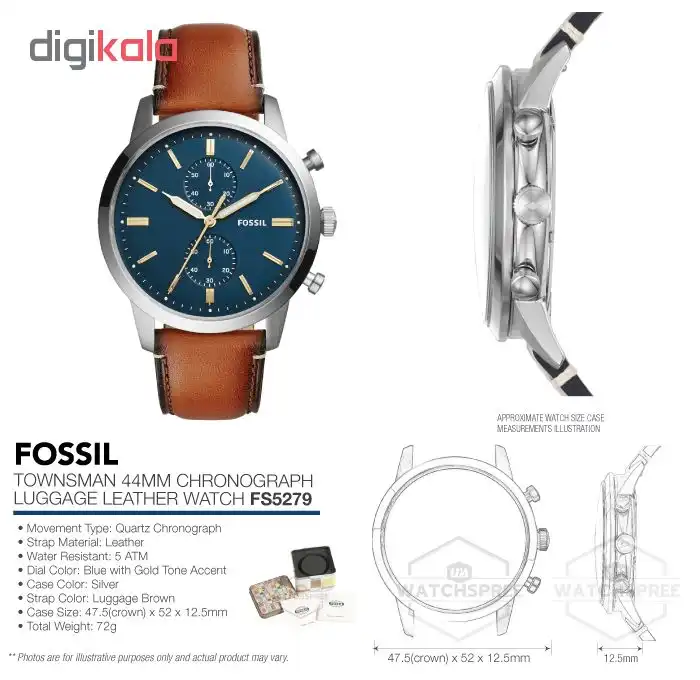 ساعت مچی عقربه ای مردانه فسیل مدل FS5279