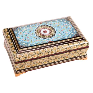 جعبه جواهر خاتم کاری گالری گوهران مدل اسلیمی کد629