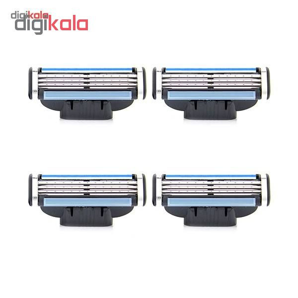 یدک خودتراش ژیلت مدل Mach 3 بسته 4 عددی