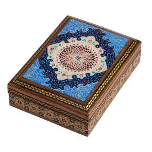 جعبه جواهرات خاتم کاری گالری گوهران مدل اسلیمی کد524