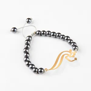 دستبند نقره گلامور طرح نسترن کد 02