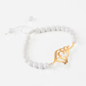 دستبند نقره گلامور طرح رخساره کد 06