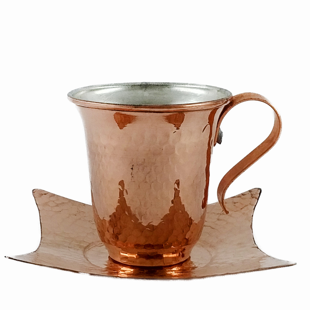 ست فنجان نعلبکی مسی کد 5105