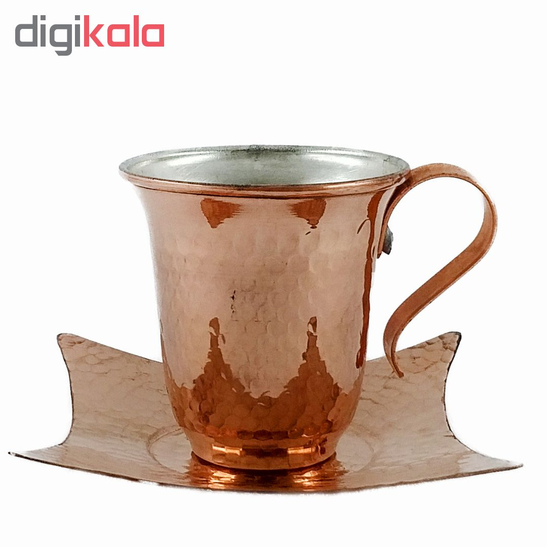 ست فنجان نعلبکی مسی کد 5105