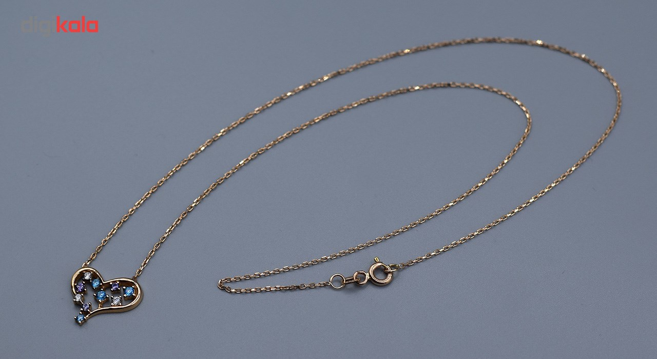 نیم ست طلا 18 عیار جواهری سون مدل 874