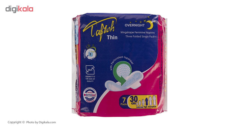 نوار بهداشتی تافته مدل Thin بسته 7 عددی نوار بهداشتی تافته مدل Thin بسته 7 عددی