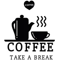 استیکر چوبی ژیوار طرح COFFEE