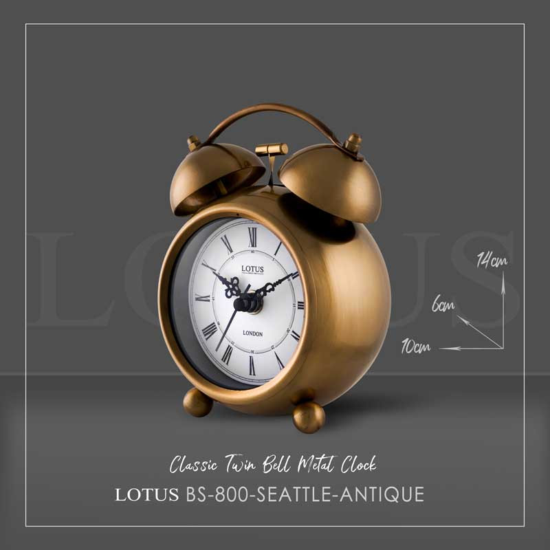 ساعت رومیزی لوتوس مدل SEATTLE BS-800  ANTIQUE