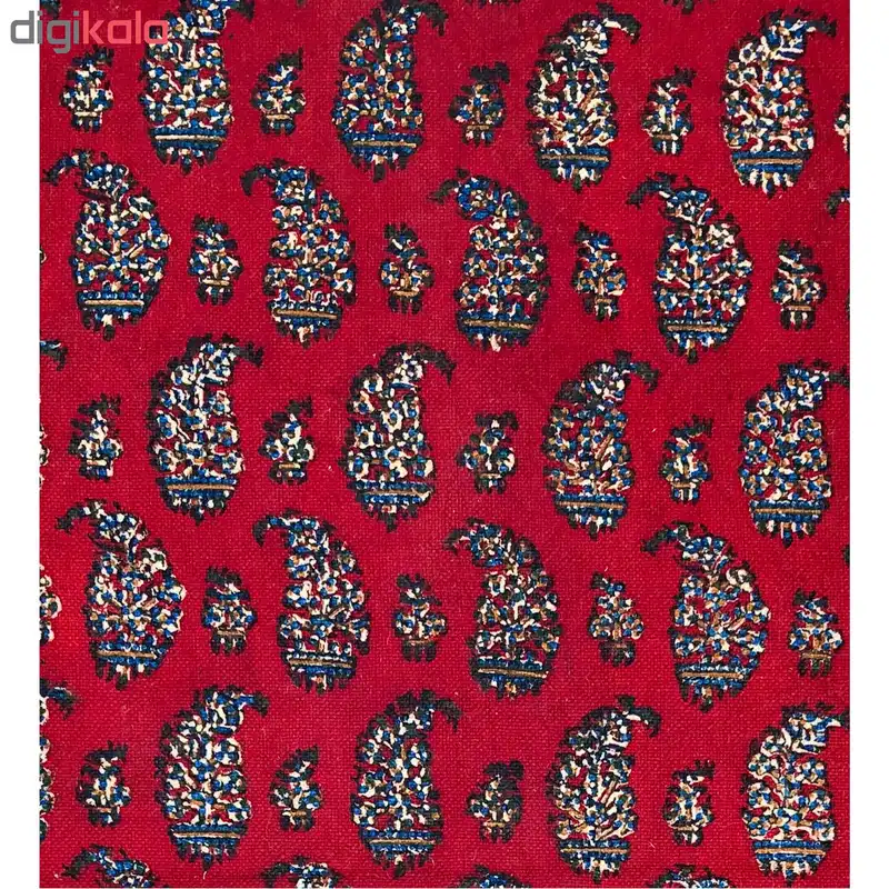 رومیزی قلمکار ممتاز اصفهان اثر عطريان طرح لپ قرمز کدG142 سایز 150*50 سانتی متر