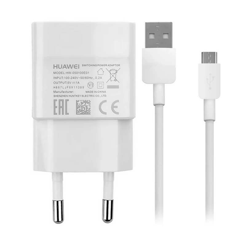 شارژر دیواری مدل HW-050100E01 همراه با کابل MicroUSB