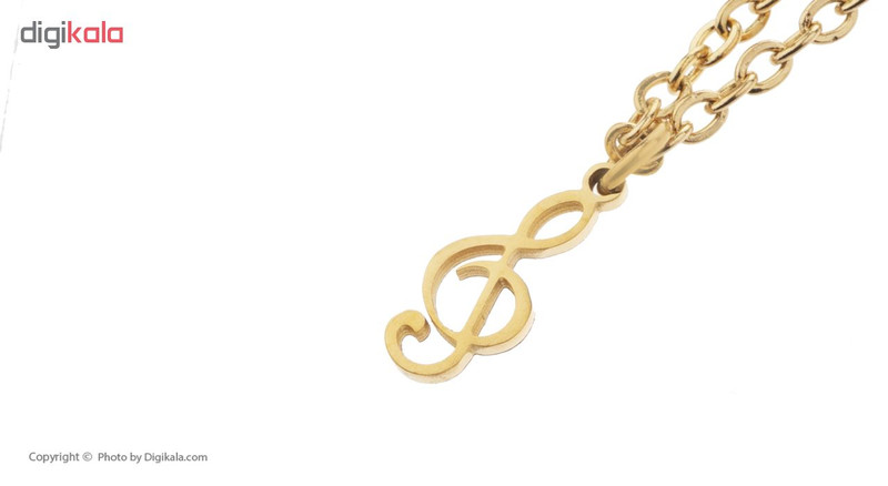 آویز ساعت طرح نت طلایی کد AWD92