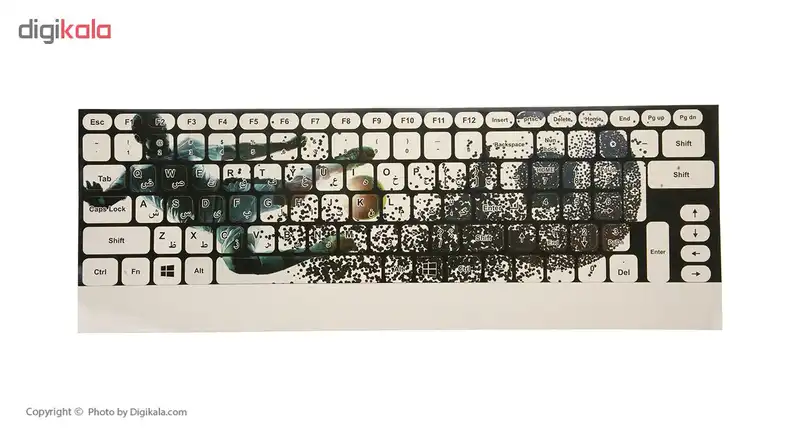 برچسب کیبورد طرح فوتبال کد 20 با حروف فارسی