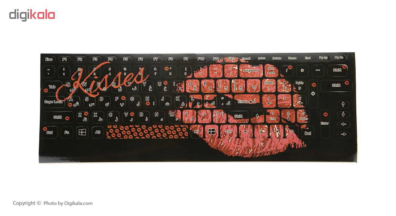 برچسب کیبورد طرح لب کد 16 با حروف فارسی