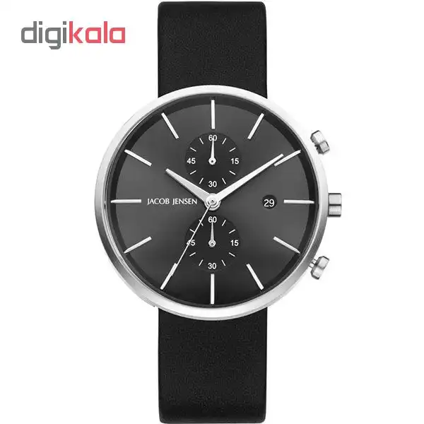 ساعت مچی عقربه ای مردانه جیکوب جنسن مدل Linear Series 620