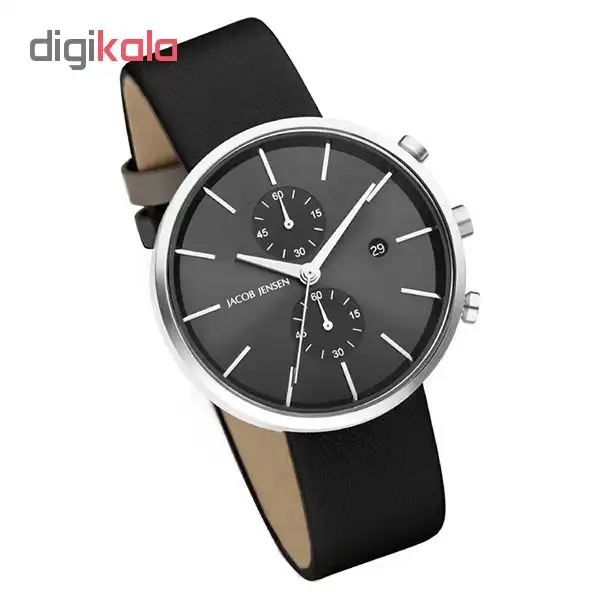 ساعت مچی عقربه ای مردانه جیکوب جنسن مدل Linear Series 620