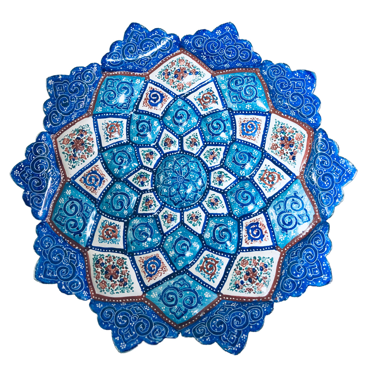 بشقاب مینا کاری استاد فروتن کد 8