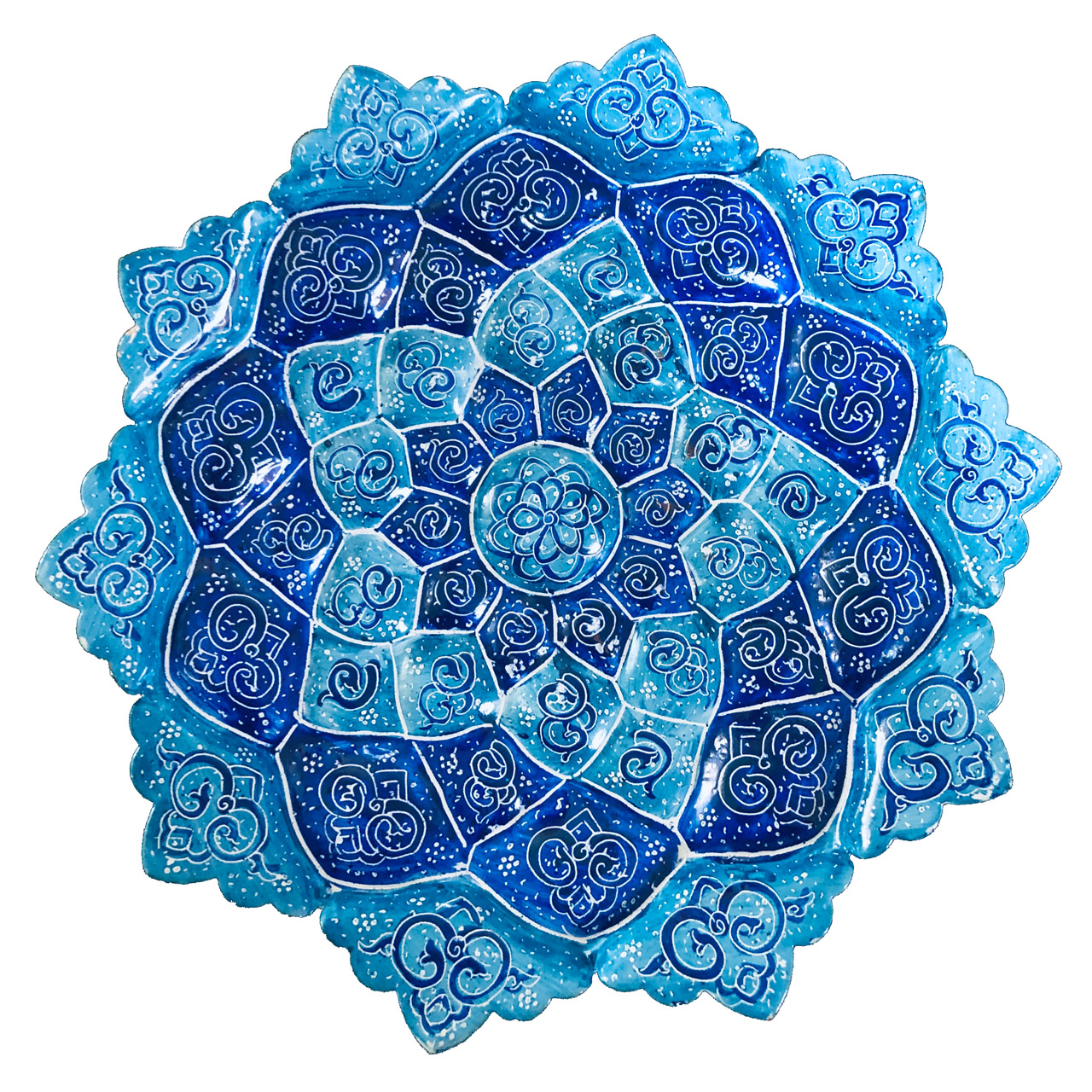 بشقاب مینا کاری استاد فروتن کد9