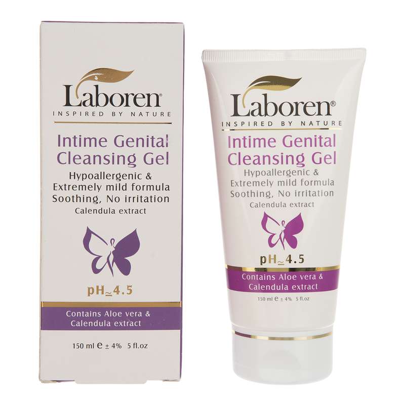 ژل بهداشتی بانوان لابورن مدل Aloe Vera And Calendula Extract حجم 150 میلی‌لیتر