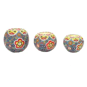 جاشمعی میناکاری طرح کروی مجموعه 3 عددی