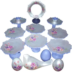 مجموعه ظروف هفت سین 13 پارچه طرح گلی کد S-01