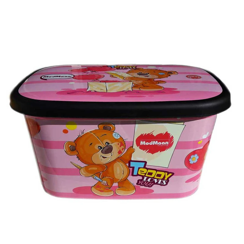 جعبه اسباب بازی کودک مدمان مدل TEDDY کد2 به همراه یک عدد ناخنگیر عروسکی