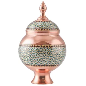 قندان خاتم کاری خاتم کوروش_کروبی طرح فیروزه کد 141256