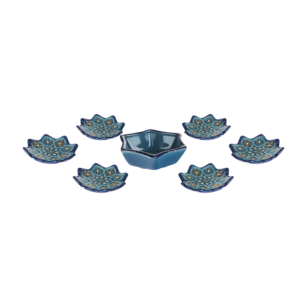 مجموعه هفت سین سفالی ویترای 7 پارچه مدل Z7