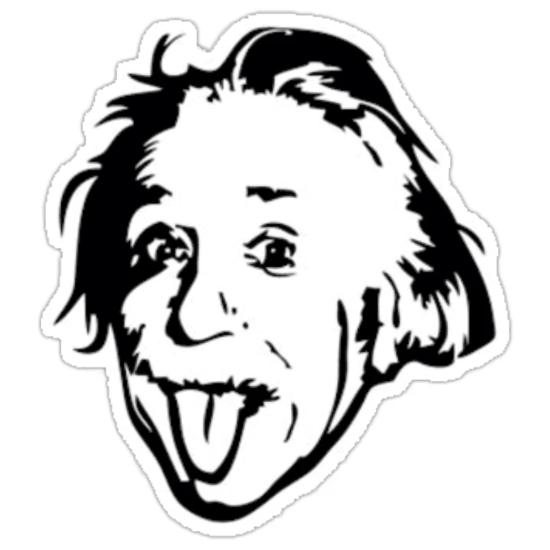 استیکر لپ تاپ طرح انیشتین مدل vip01