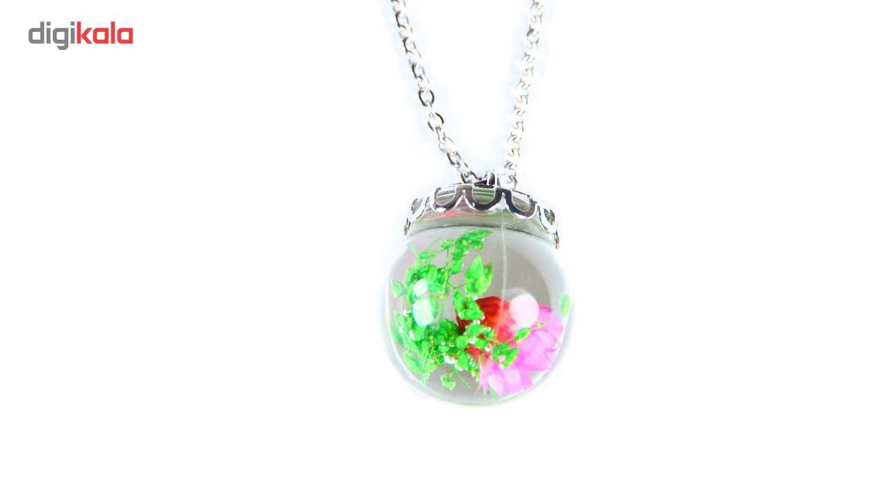 گردنبند گل طبیعی گالری شمرون کد 5396