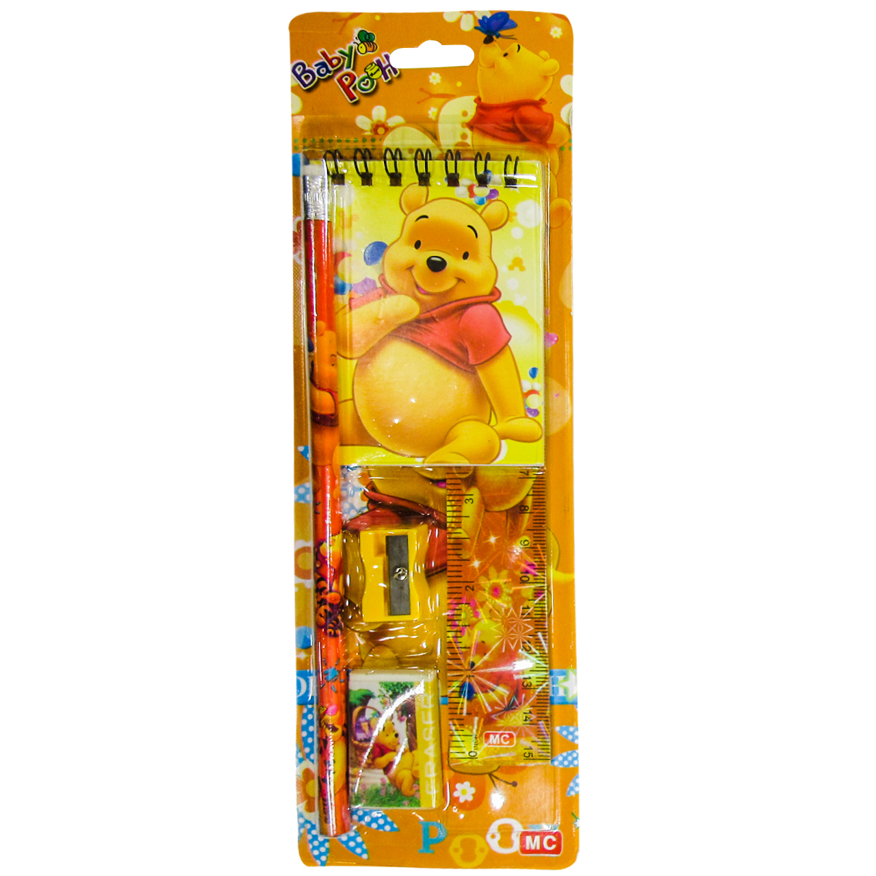 ست لوازم تحریر ام سی مدل Pooh-02 بسته 5 عددی 